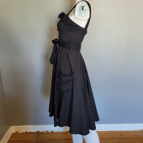 Hell Bunny Martie Polka Dot Dress, VGUC, Size XS - Picture 7 of 12